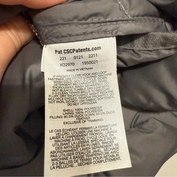 Columbia Men’s Grey Omniheat 650 Duck Down Zip Up Vest Size Large